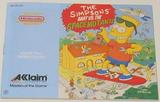 Simpsons: Bart vs. The Space Mutants, The -- Manual Only (Nintendo Entertainment System)